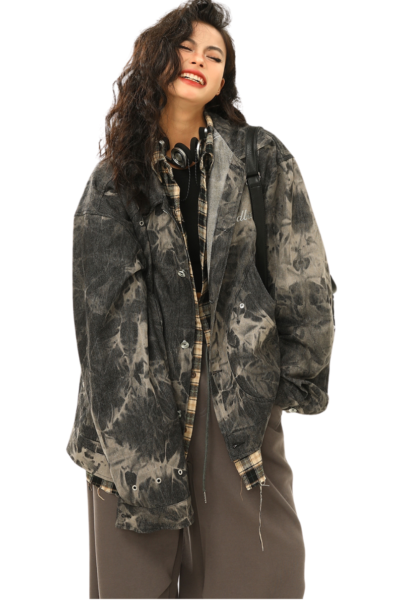 acid wash denim jacket