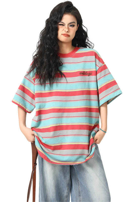 color mood stripe tee