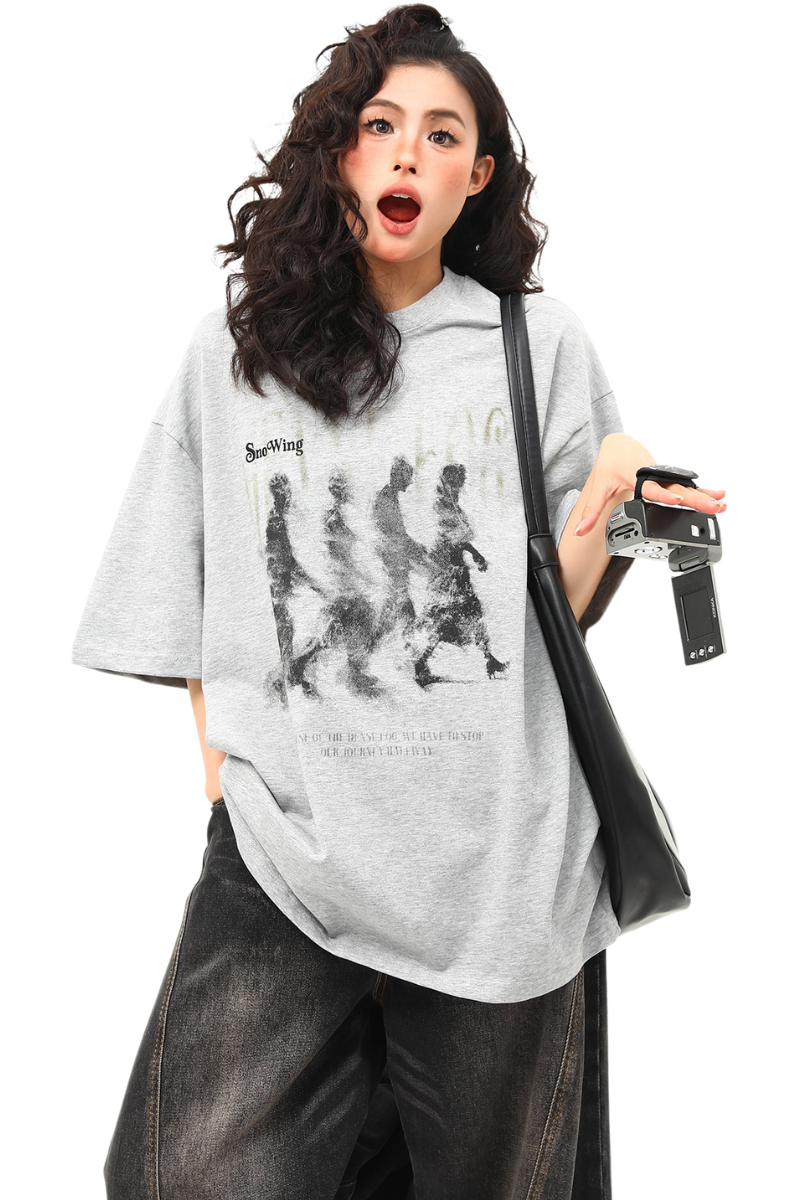 portrait cloud tee
