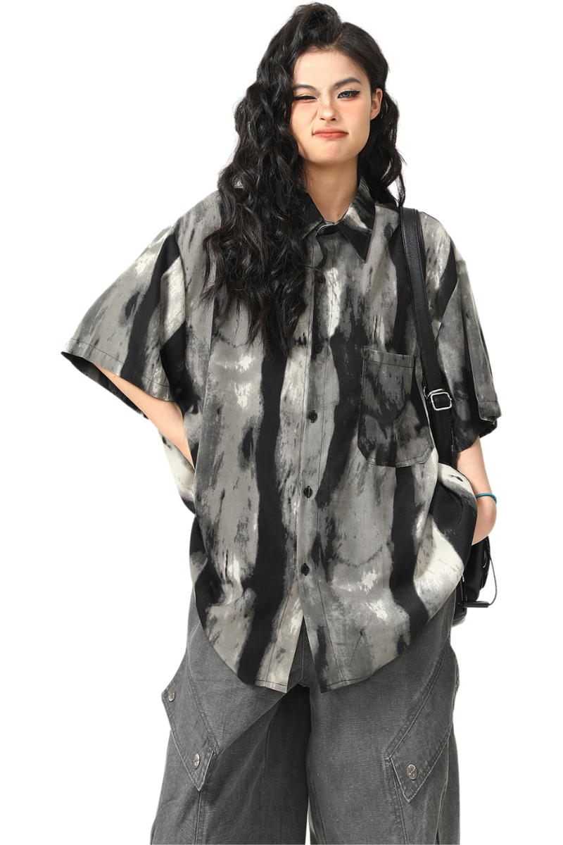 ink smear short shirt