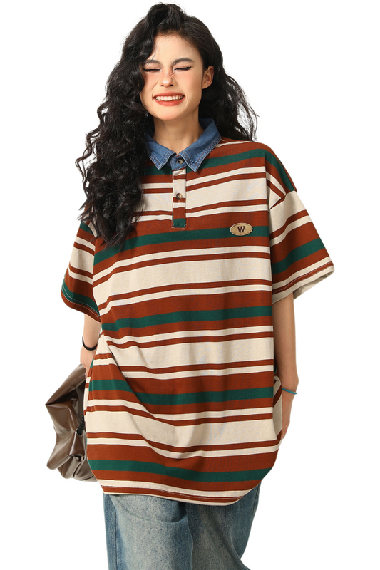 maillard stripe polo tee