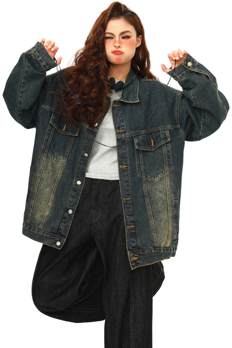 faded navy street jacket