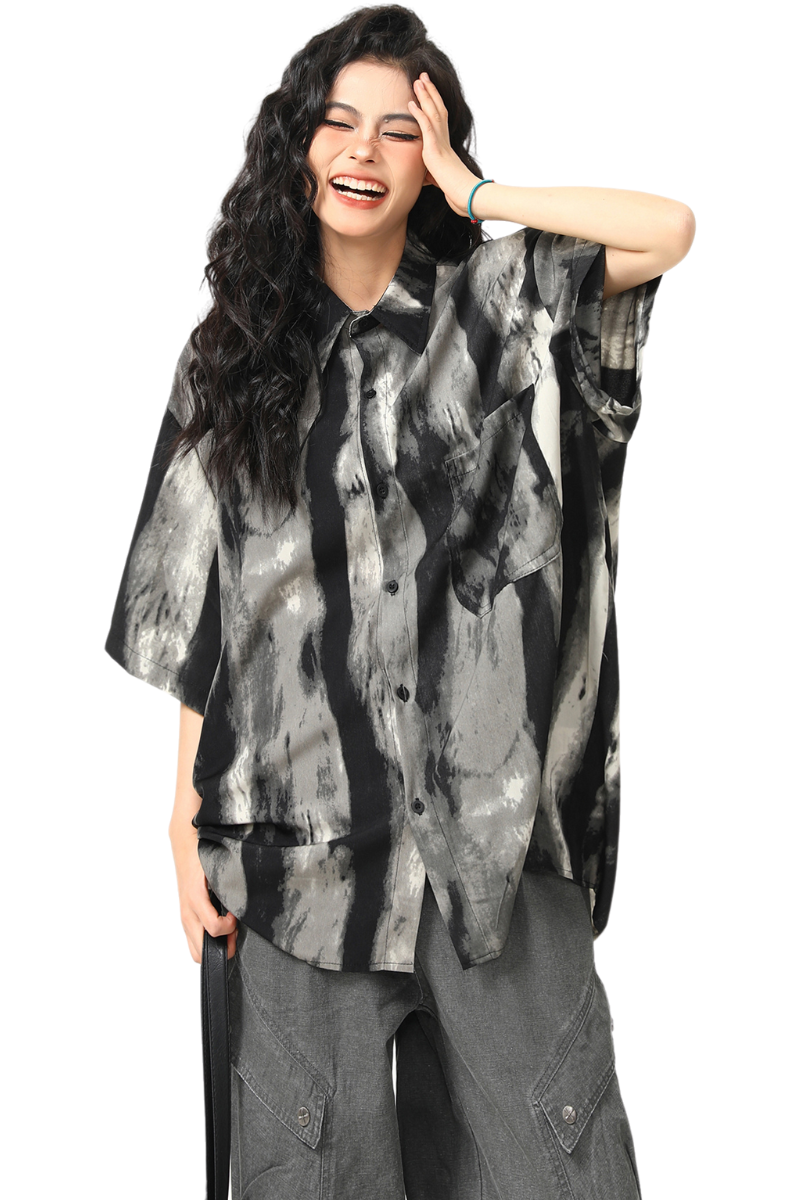 ink smear short shirt