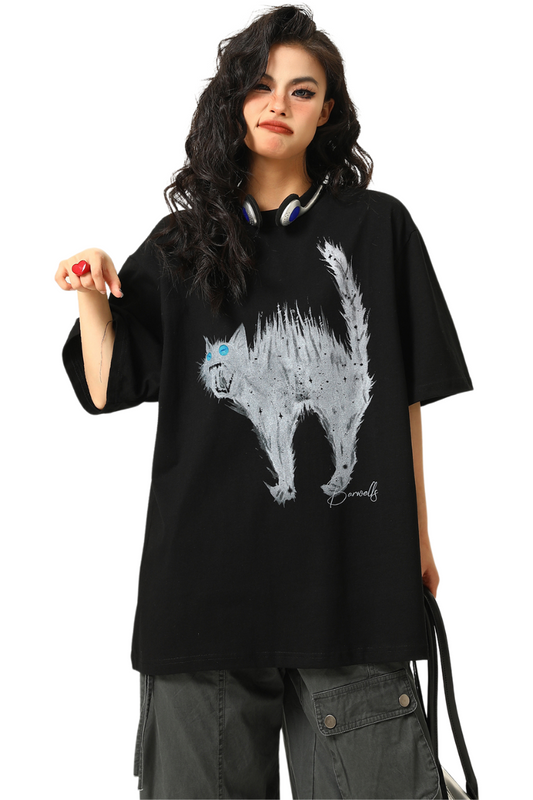 midnight hissing cat tee