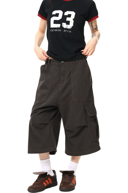 vintage khaki cargo shorts