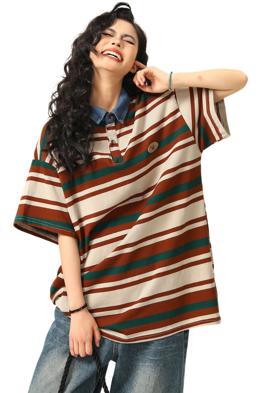 maillard stripe polo tee