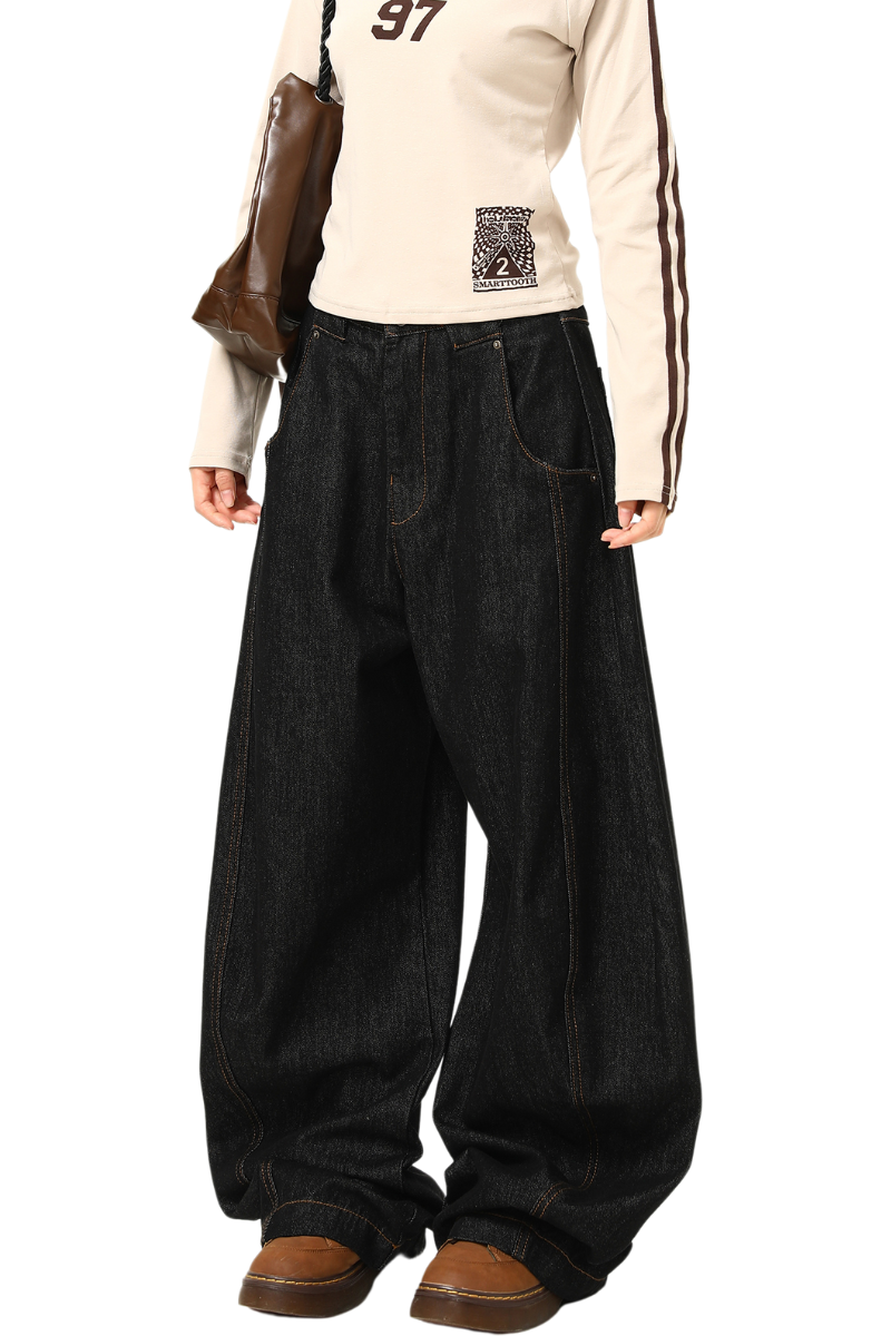 scimitar wide jeans
