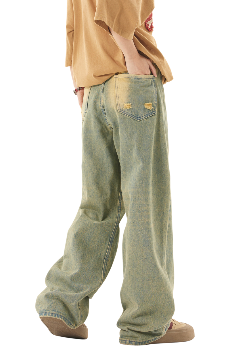 mudfade straight jeans