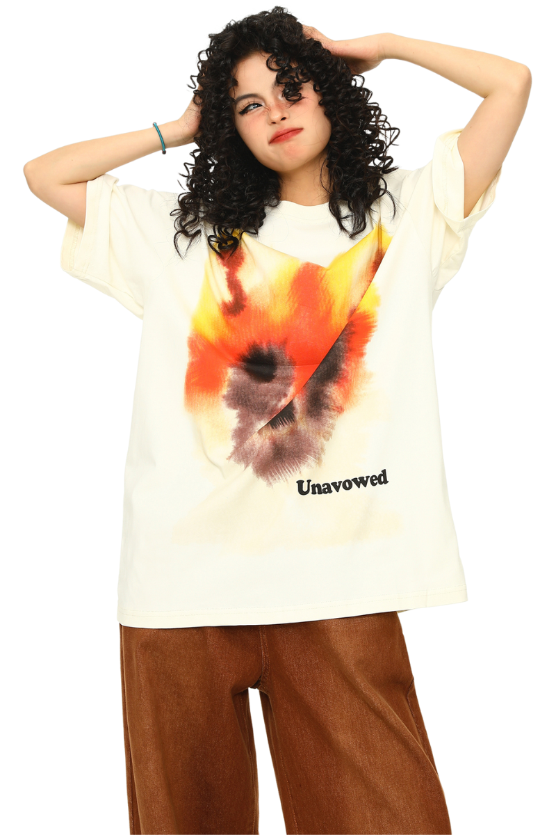 blurred bear graffiti tee
