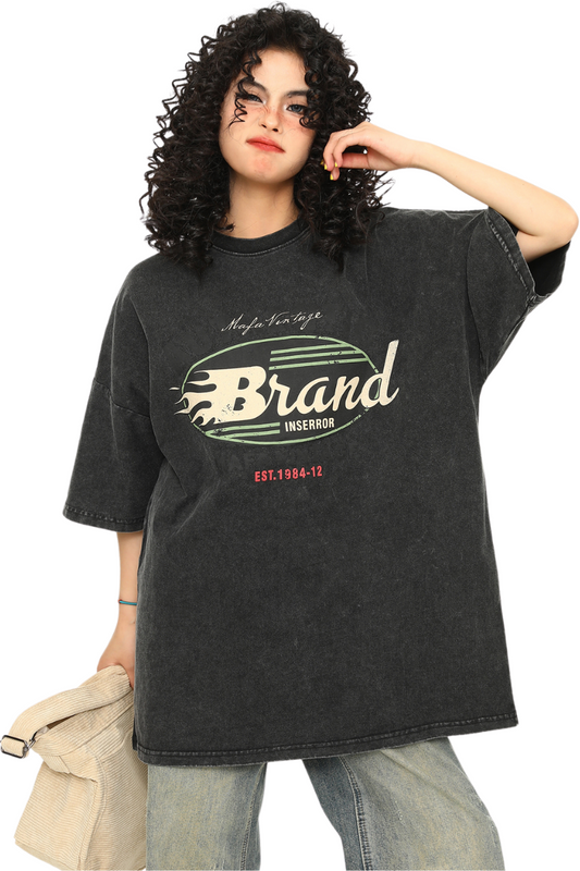 flame logo washed tee