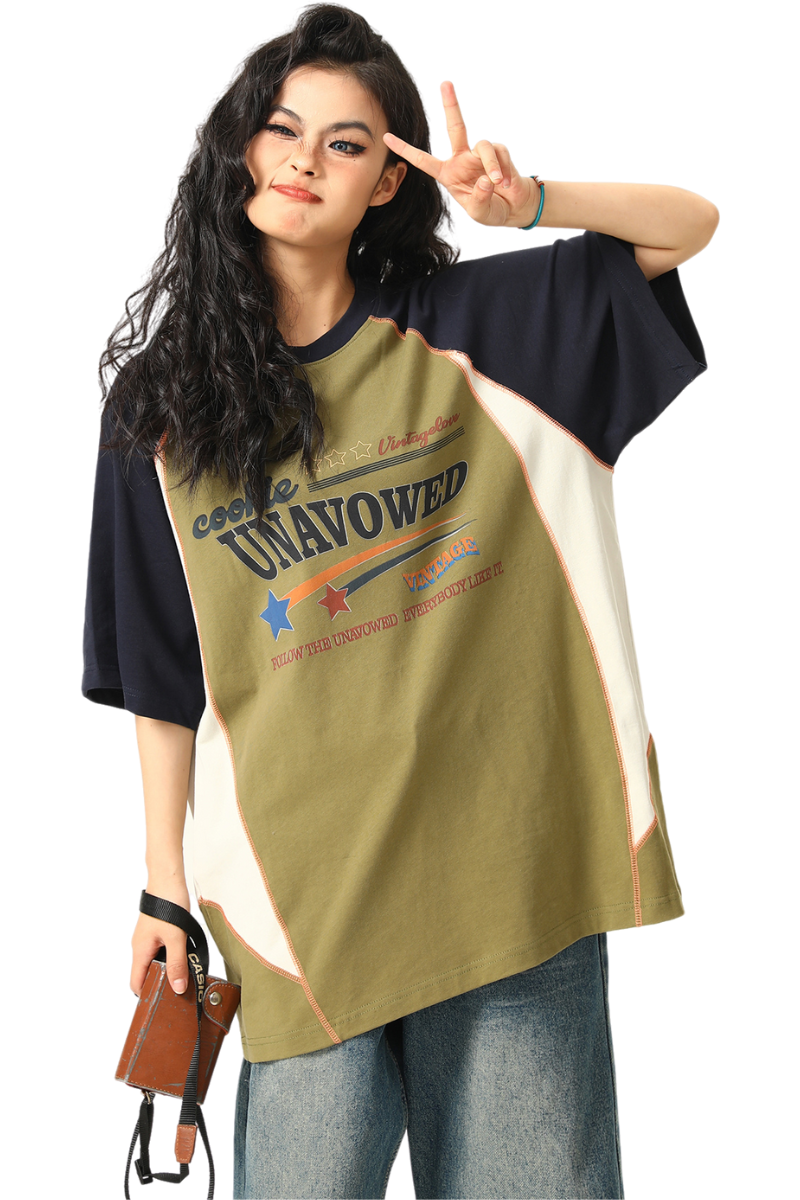 retro patchwork tee