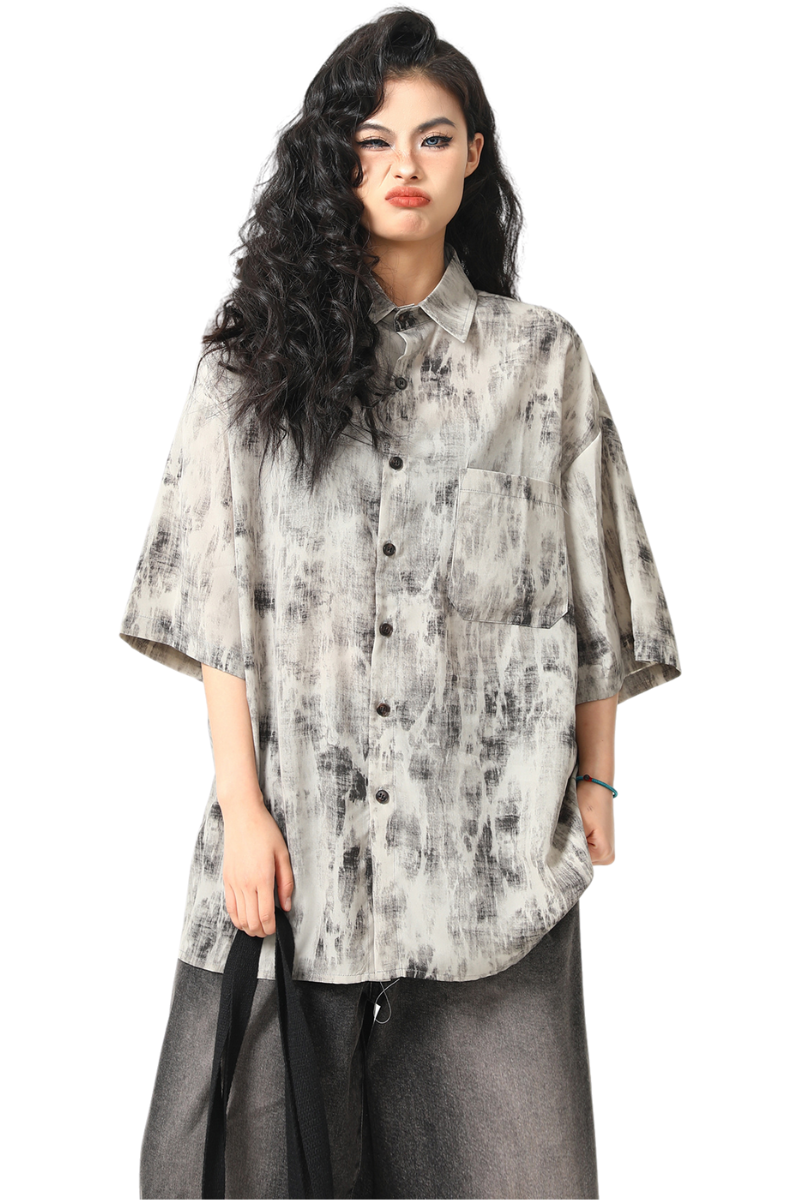 ink tie-dye shirt