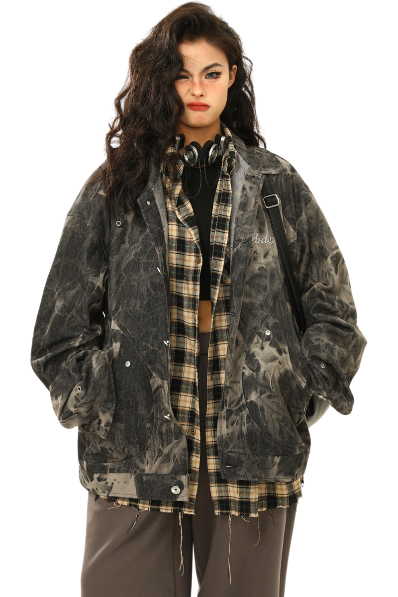 acid wash denim jacket