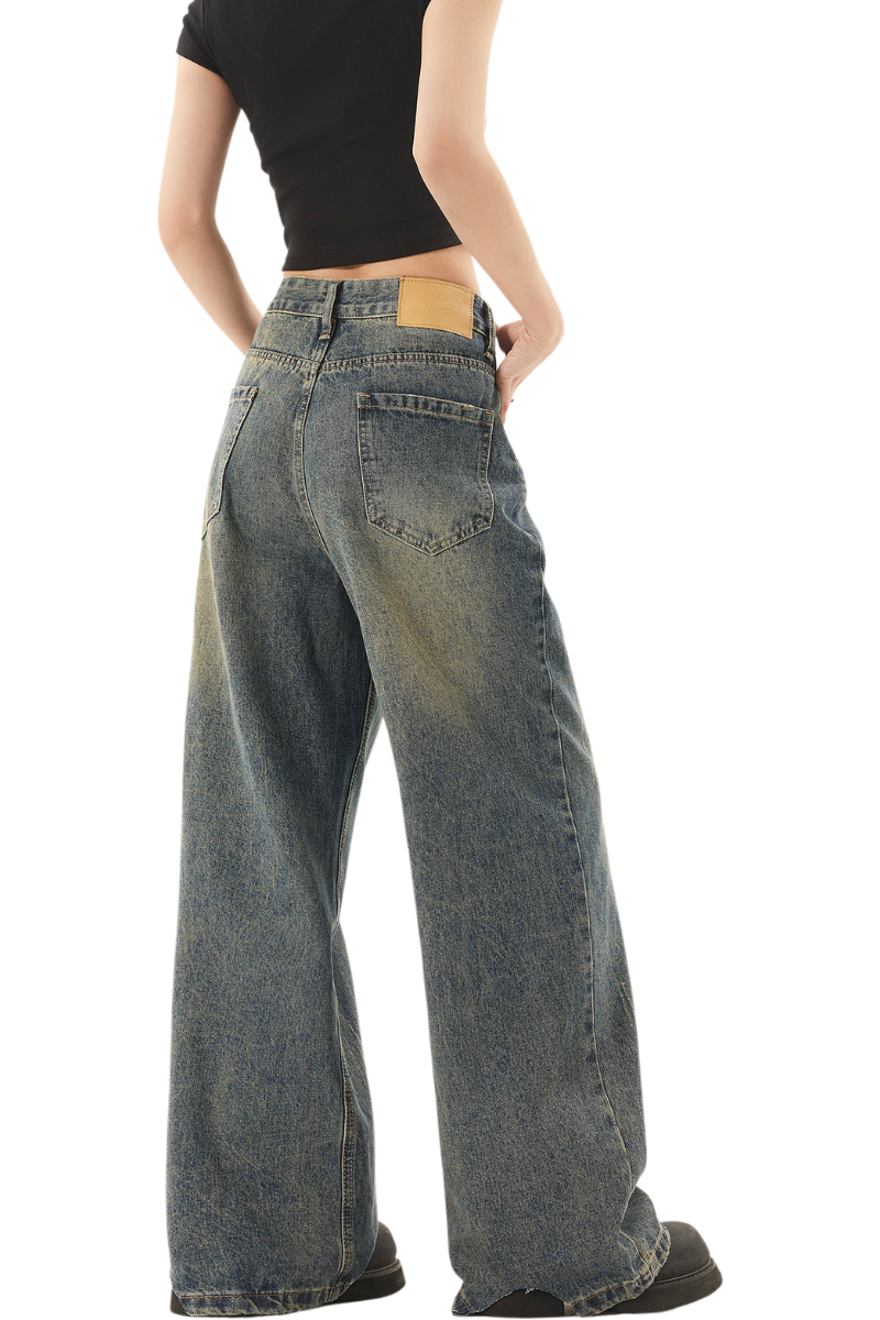 worn-out indigo jeans
