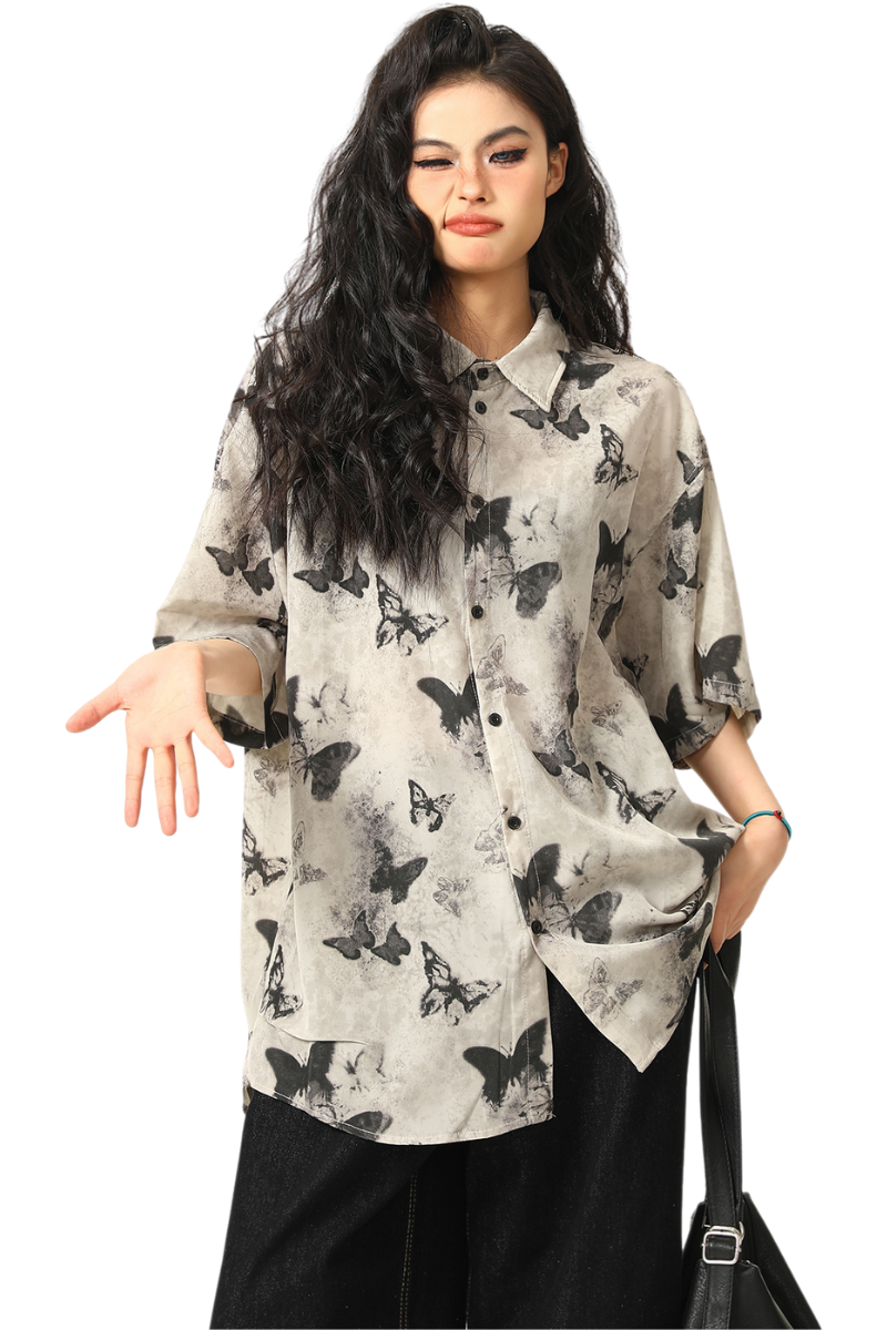 faded butterfly shirt