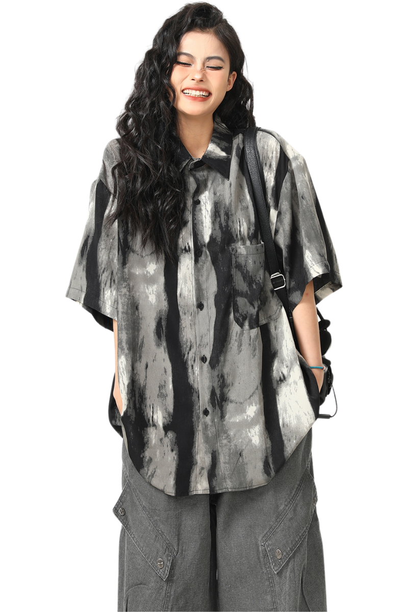 ink smear short shirt