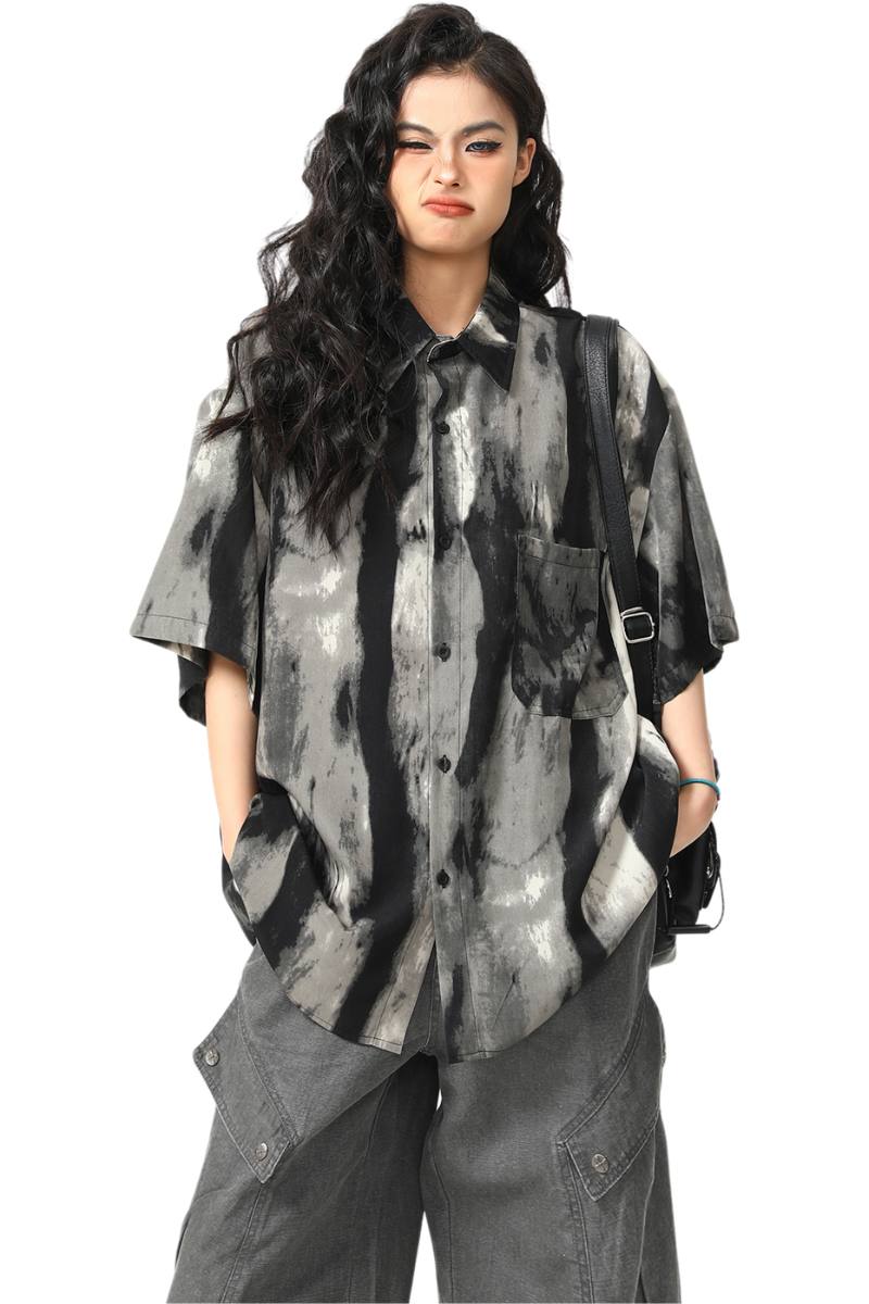 ink smear short shirt