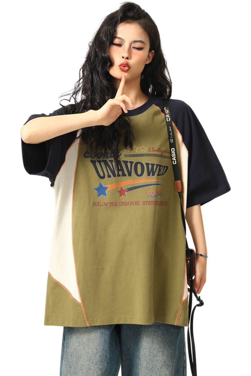 retro patchwork tee