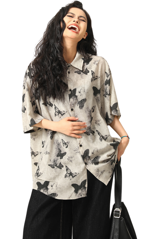 faded butterfly shirt