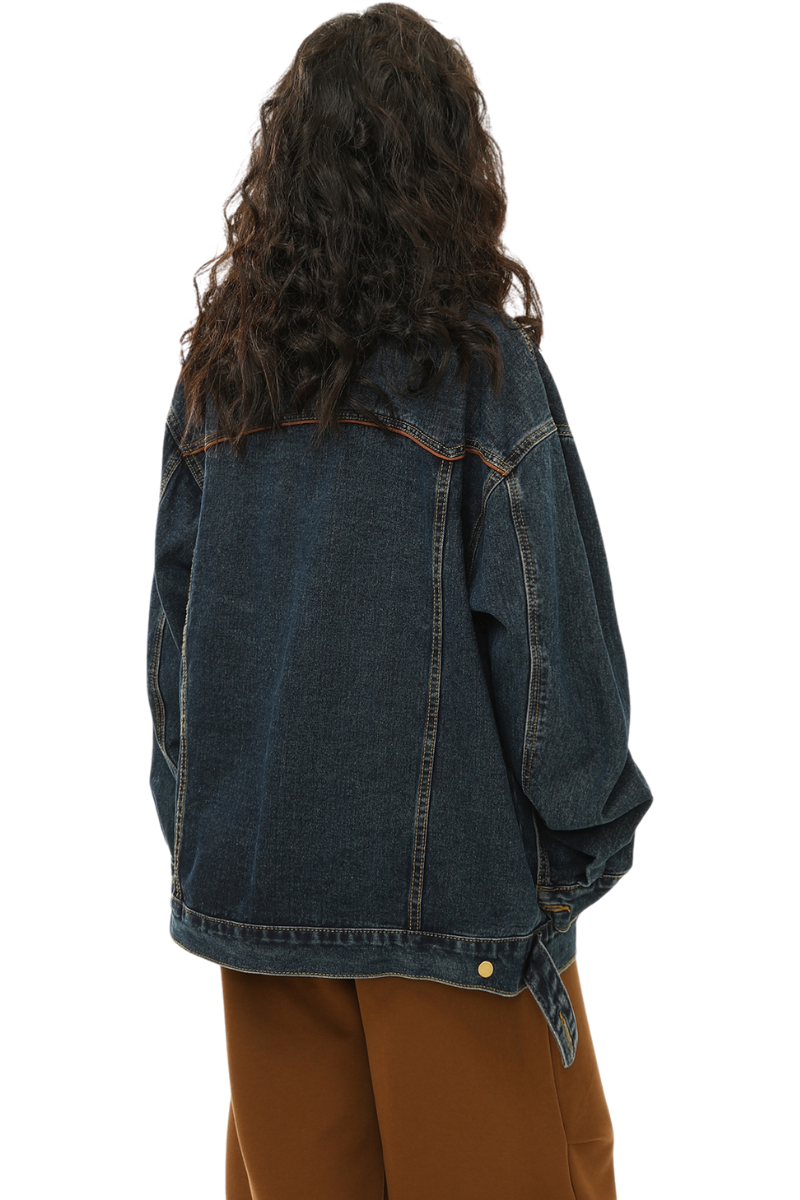 racer patch denim jacket