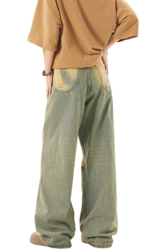 mudfade straight jeans