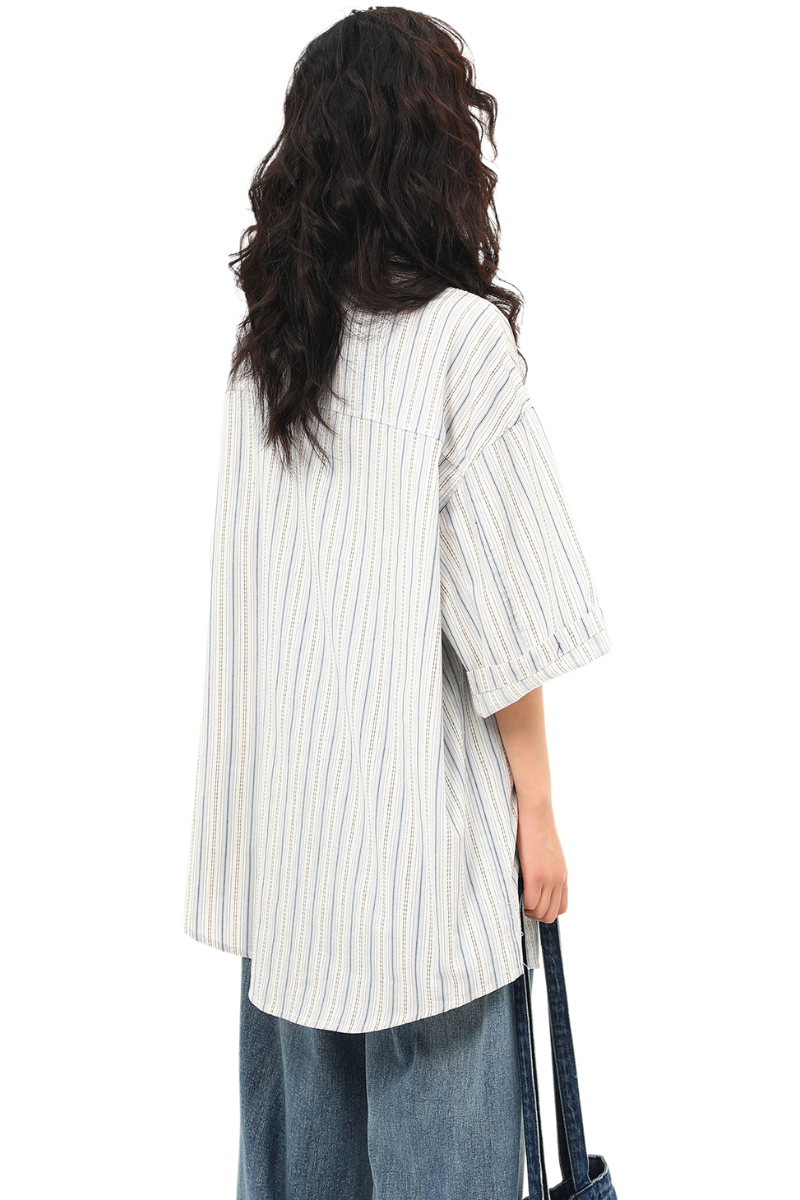 stripe bloom shirt