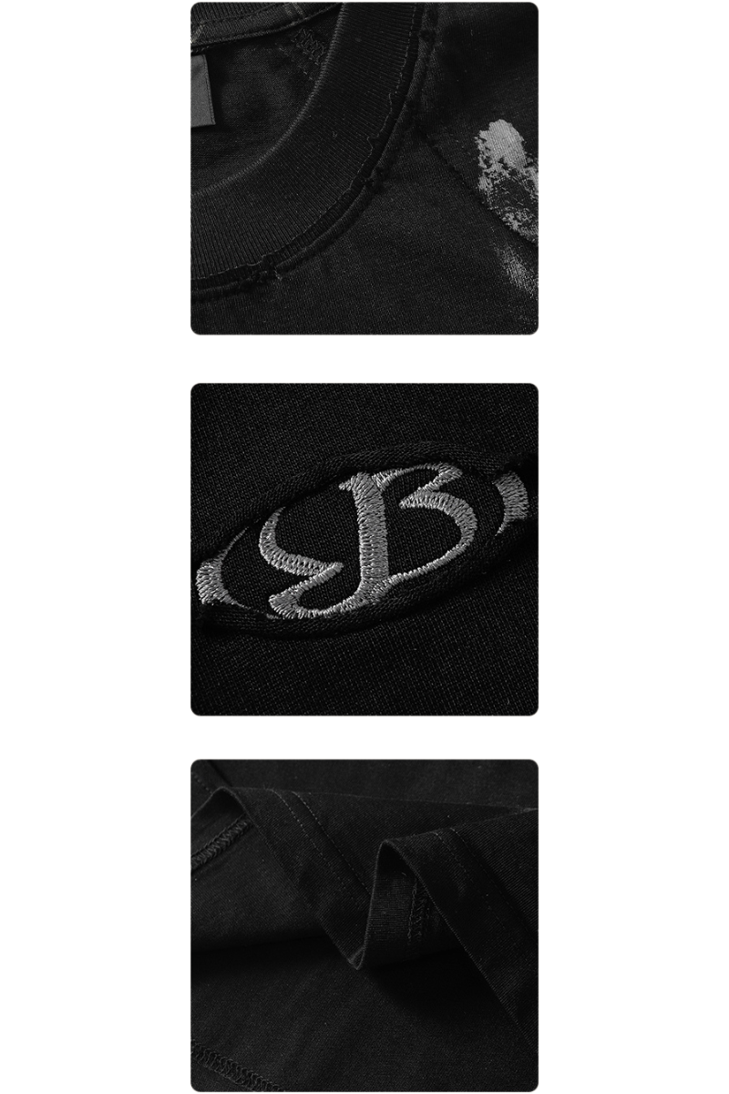 spray logo tee