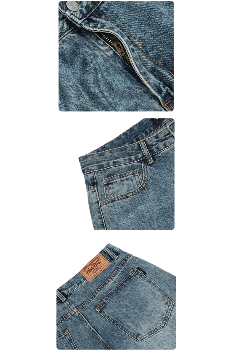 faded straight jeans