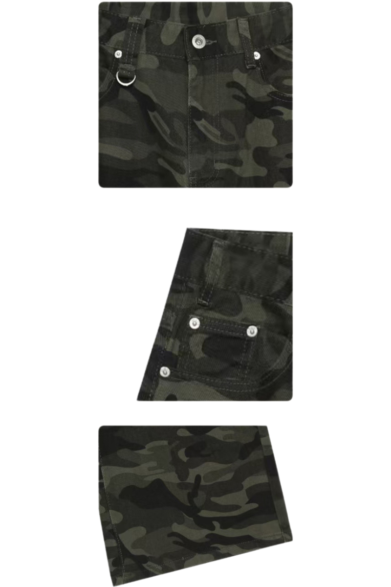 camo wide cargo shorts