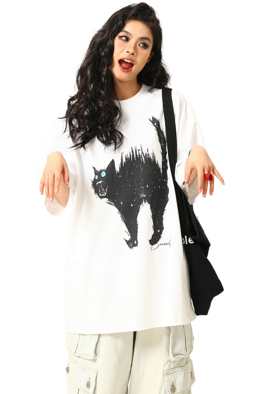 midnight hissing cat tee